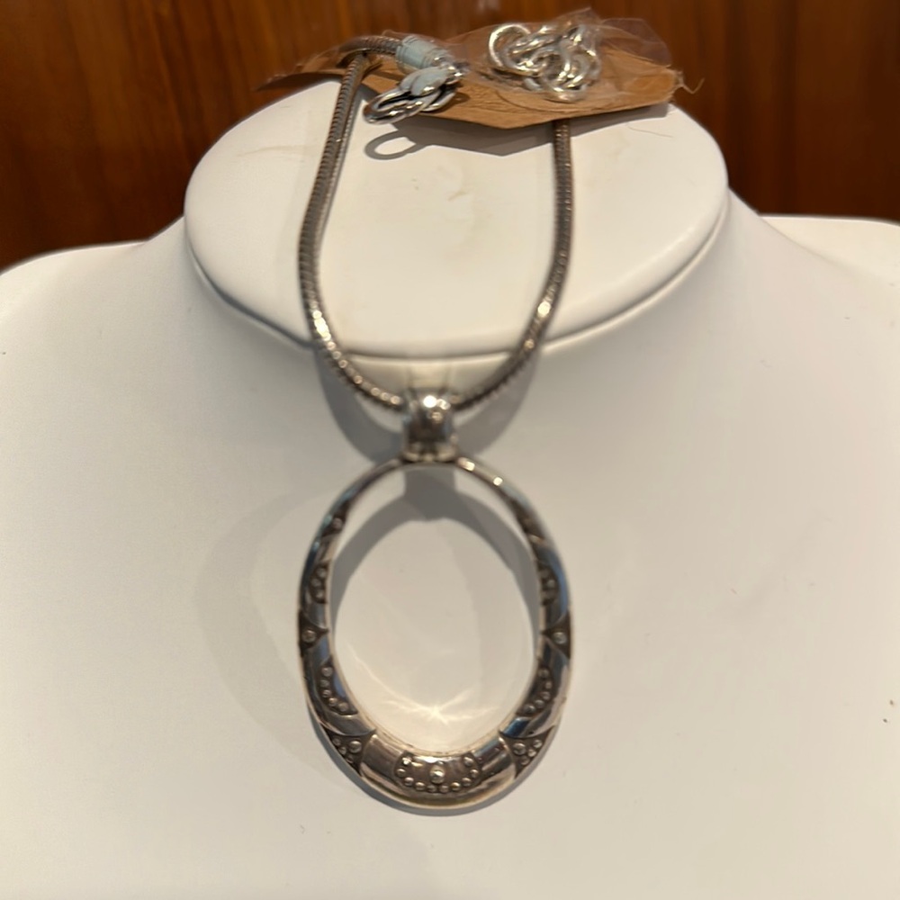BRIGHTON NECKLACE OVAL PENDENT REVERSIBLE